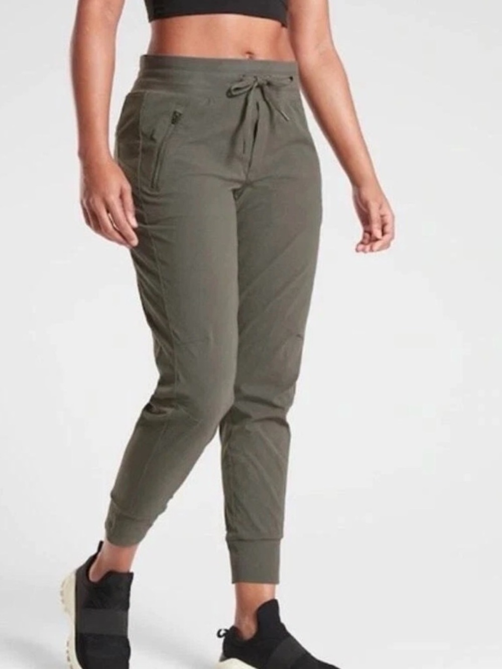 Athleta Trekkie North Jogger Green Size 10 Pants with Zipper Pockets
